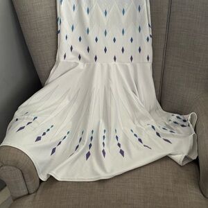 Elegant White and Purple Women's Dress